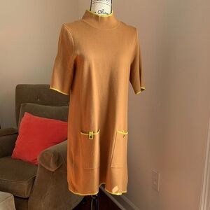 Maeve Brown and Yellow Knit Sweater